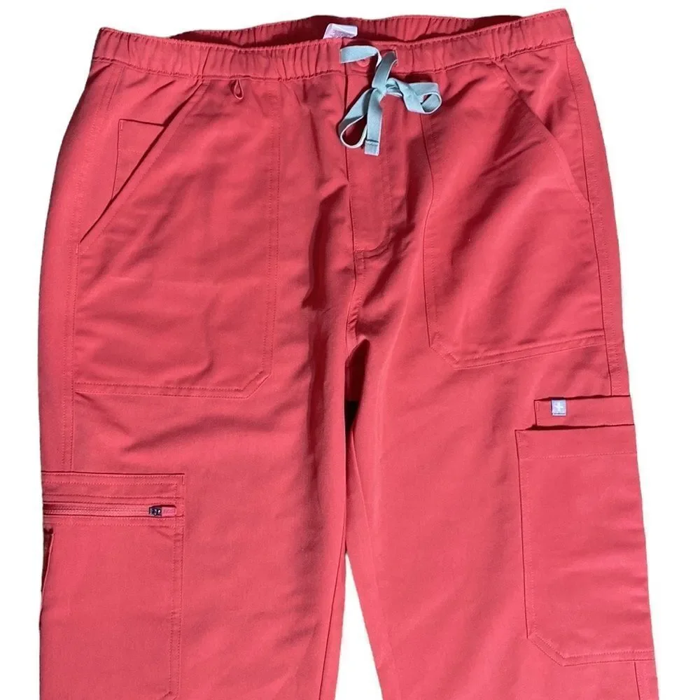 Figs mens Cairo cargo scrub pants terracotta large/short